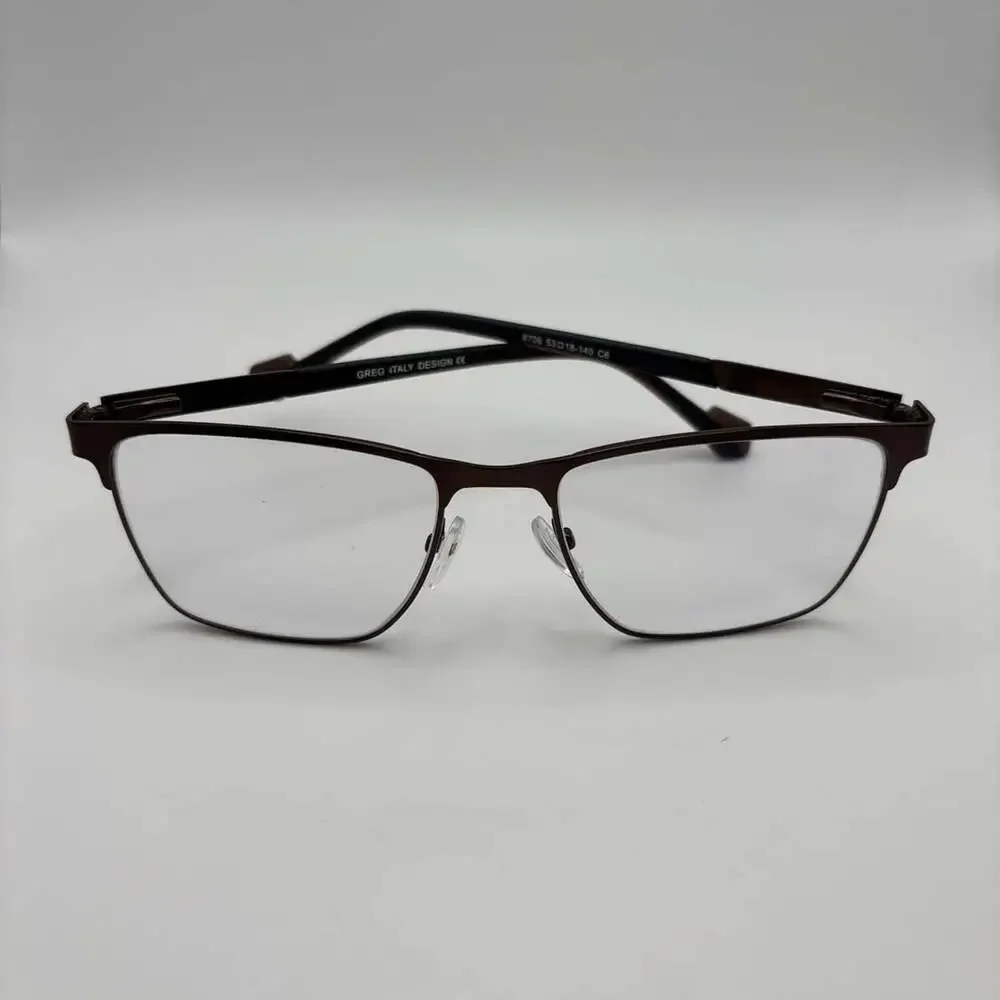 Greg Italy Design 8706 Size 53-18-140 Eyeglasses Frame Brown